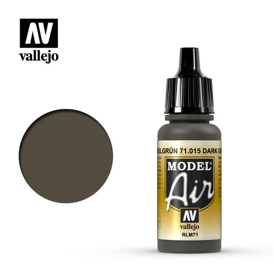 Vallejo Model Air - Dark Green RLM71 18ml Model Paint 71015