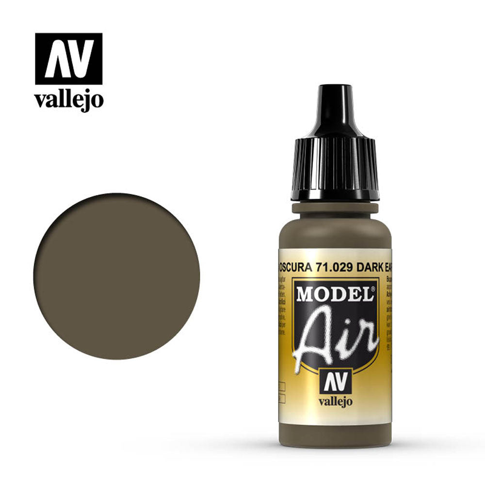 Vallejo Model Air - Dark Earth 18ml Model Paint 71029