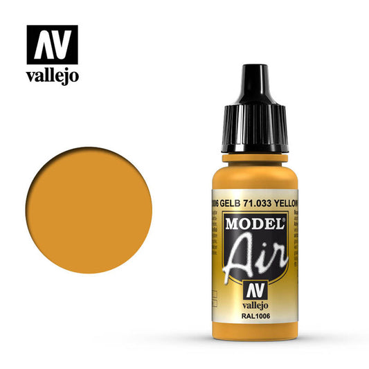 Vallejo Model Air - Yellow Ochre 18ml Model Paint 71033