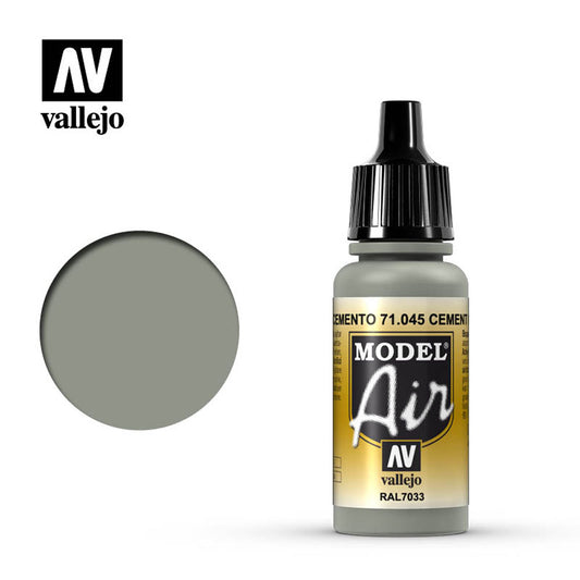 Vallejo Model Air - Cement Grey 18ml Model Paint 71045