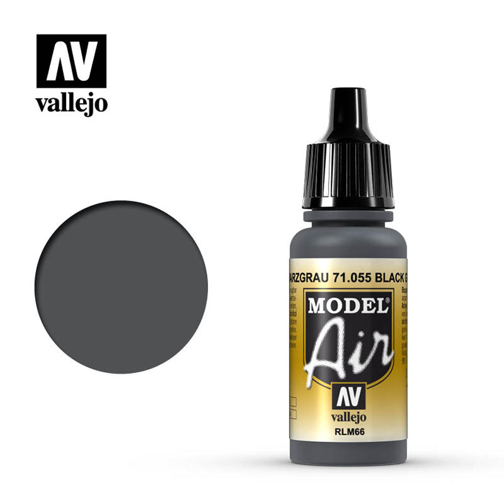 Vallejo Model Air - Black Grey RLM66 18ml Model Paint 71055