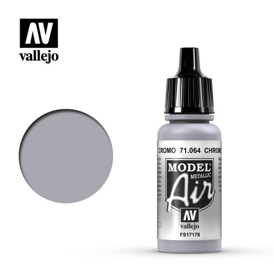 Vallejo Model Air - Chrome (Metallic) 18ml Model Paint 71064