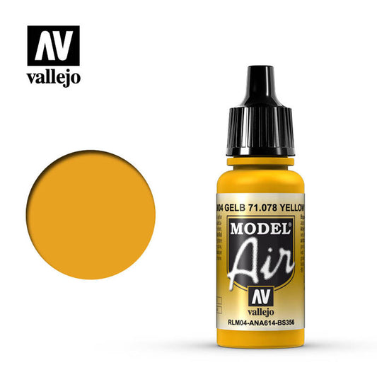 Vallejo Model Air - Yellow RLM04 18ml Model Paint 71078