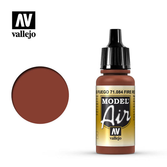Vallejo Model Air - Fire Red 18ml Model Paint 71084