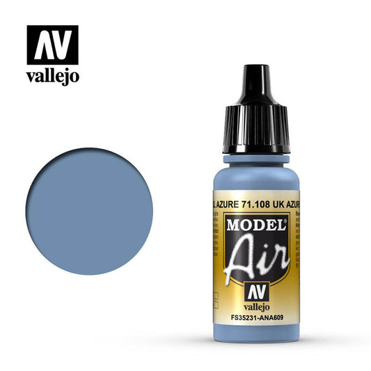 Vallejo Model Air - UK Azure Blue 18ml Model Paint 71108