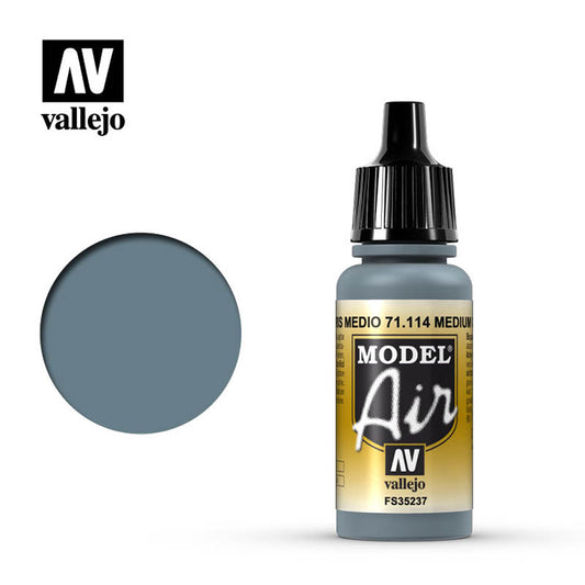 Vallejo Model Air - Medium Grey 18ml Model Paint 71114