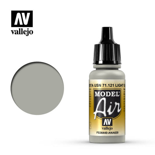Vallejo Model Air - Light Gull Grey 18ml Model Paint 71121