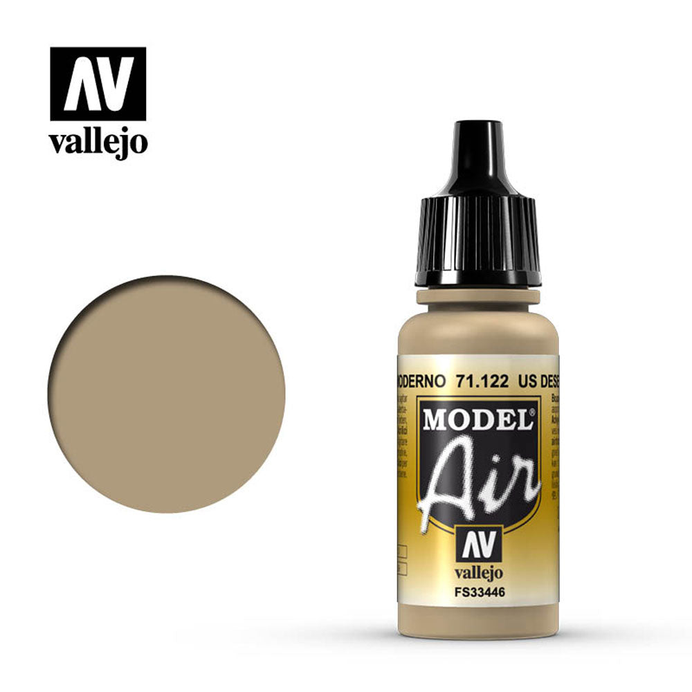 Vallejo Model Air - US Desert Armour 686 18ml Model Paint 71122