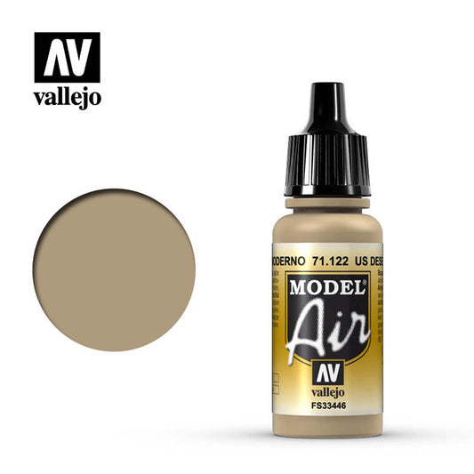 Vallejo Model Air - US Desert Armour 686 18ml Model Paint 71122