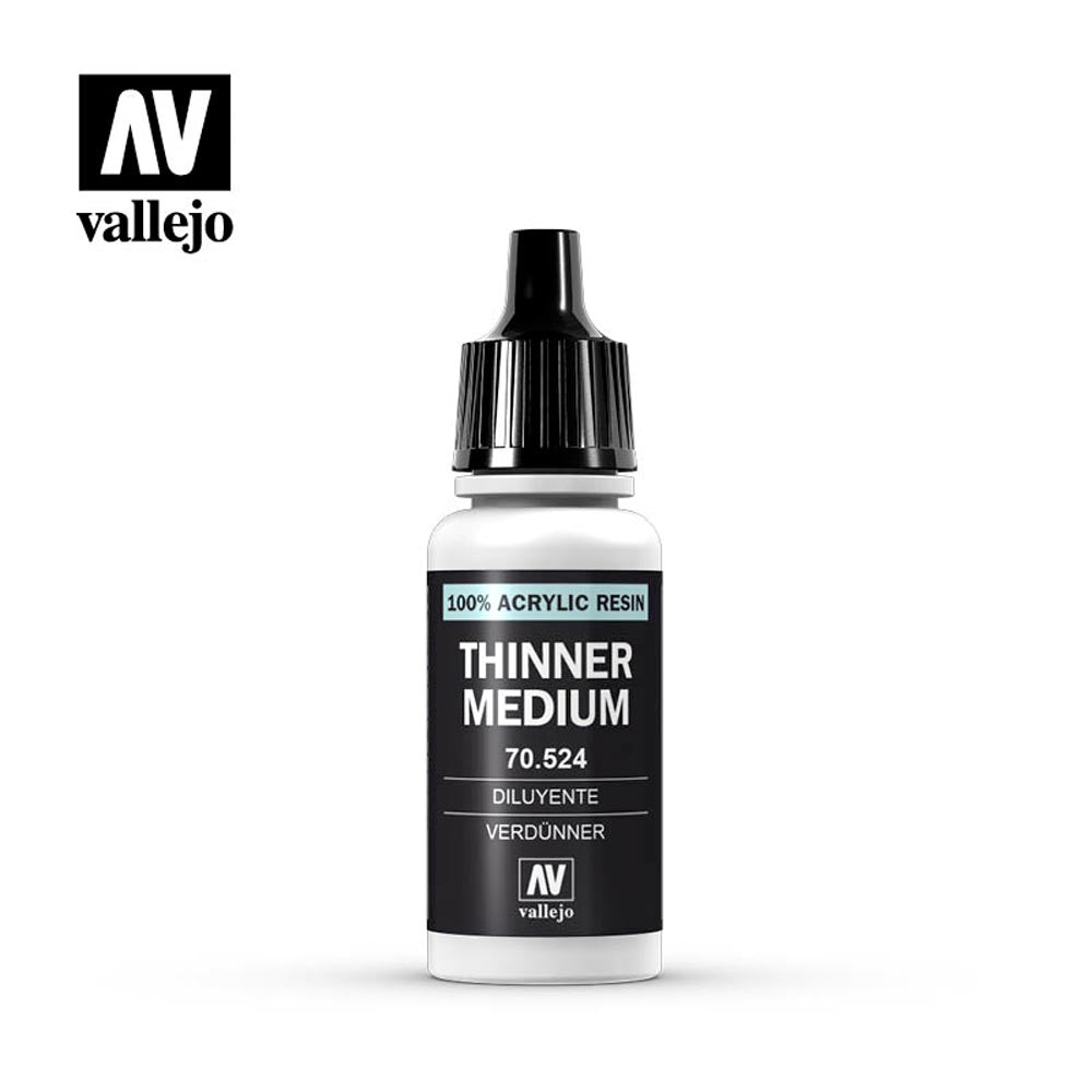 Vallejo 70.524 Thinner Medium 18ml Dropper Bottle