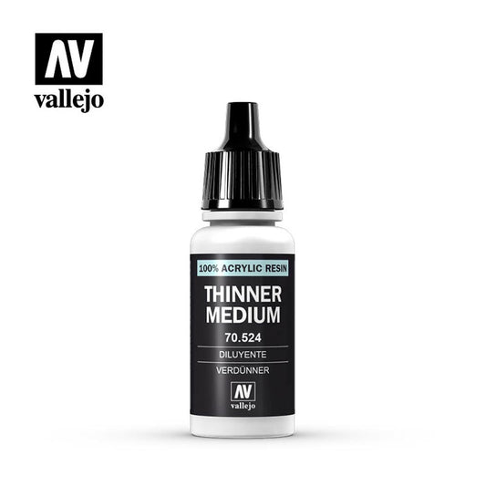Vallejo 70.524 Thinner Medium 18ml Dropper Bottle