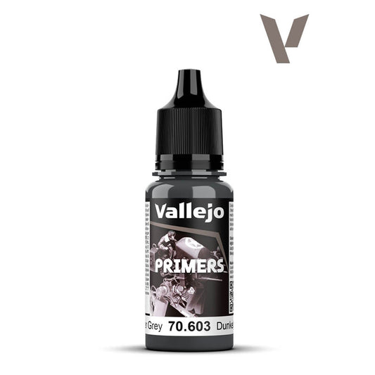 Vallejo Primer - German Panzer Grey (RAL 7021) 18ml Model Paint Acrylic 70603