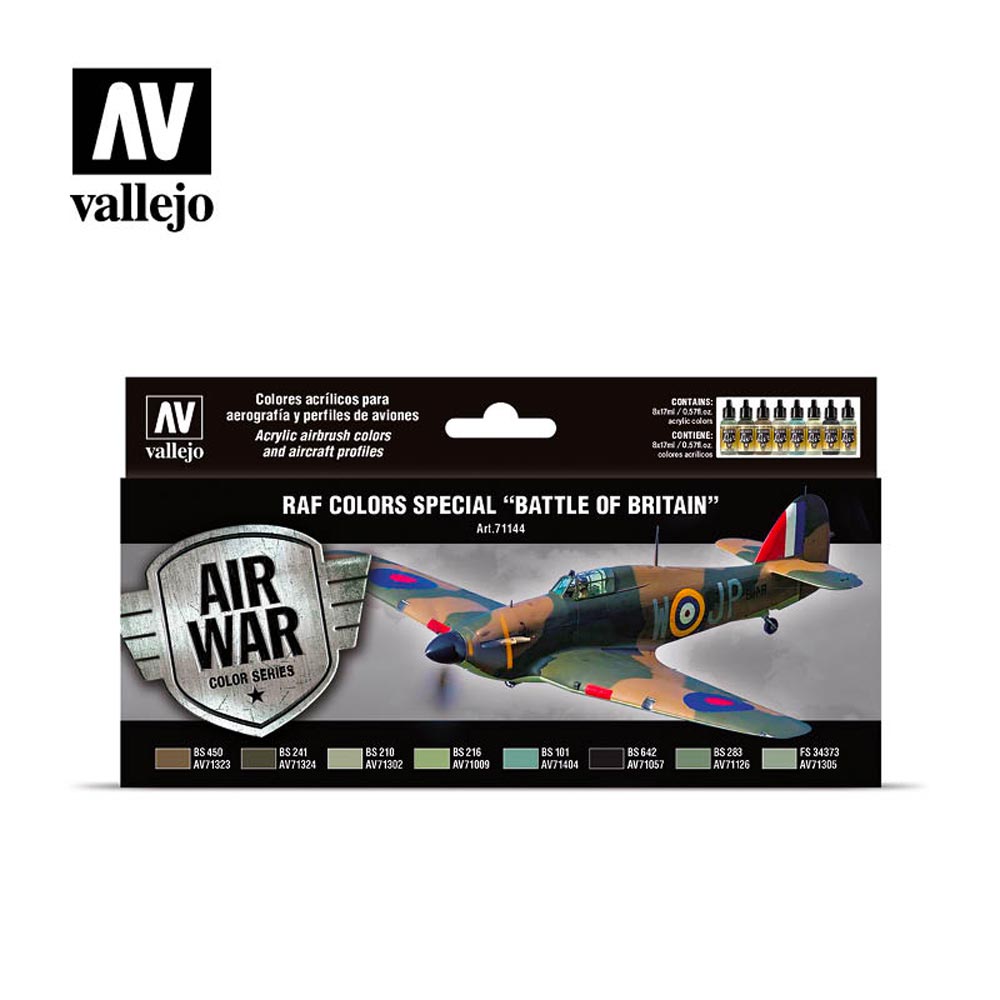 Vallejo 71144 RAF Battle of Britain Paint Set - 8 x 18ml Bottles