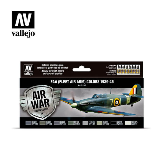 Vallejo 71147 FAA Fleet Air Arm Paint Set WWII - 8 x 18ml Bottles