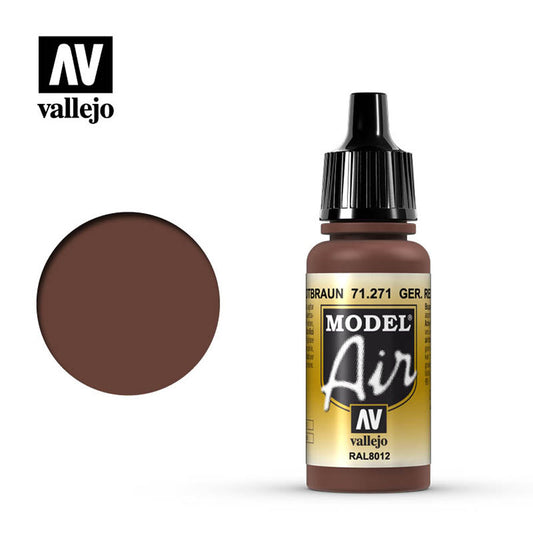 Vallejo Model Air - German Red Brown 18ml Model Paint 71271