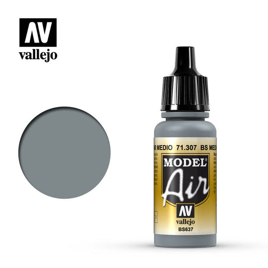 Vallejo Model Air - BS Medium Sea Grey 18ml Model Paint 71307