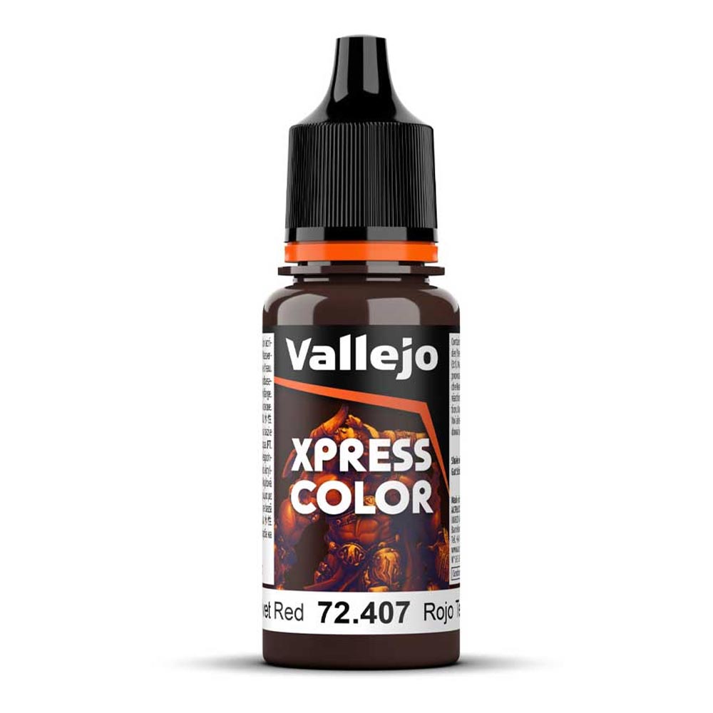 Vallejo Xpress Colour Velvet Red 18ml Model Paint 72407