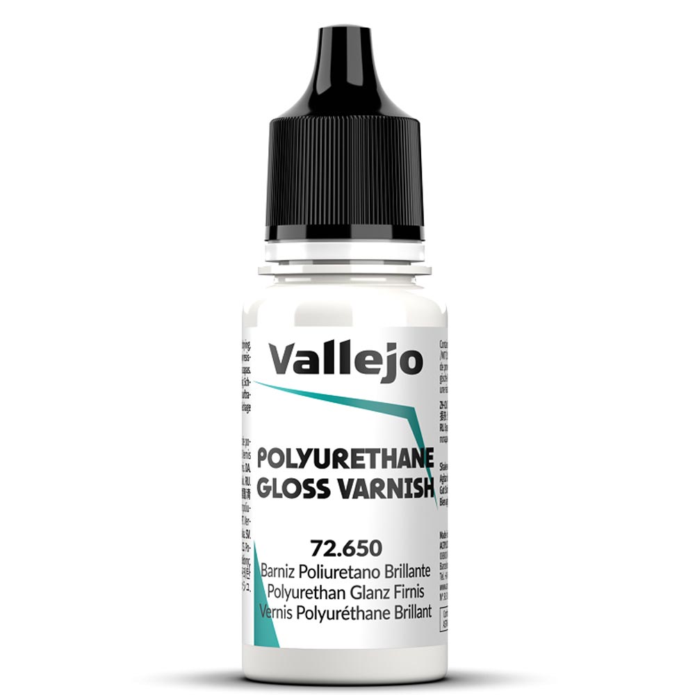 Vallejo 72650 Polyurethane Gloss Varnish 18ml Bottle