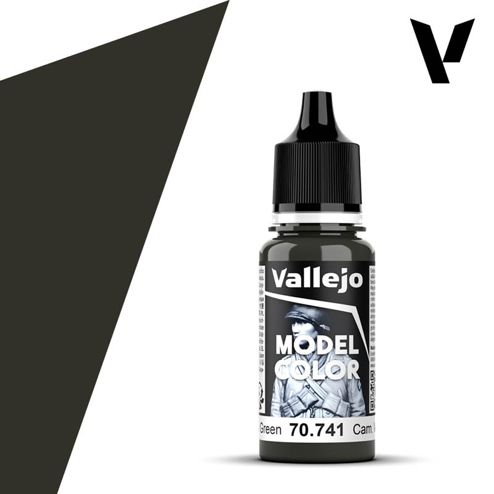 Vallejo 741 Model Colour Camouflage Black Green 18ml Acrylic Paint