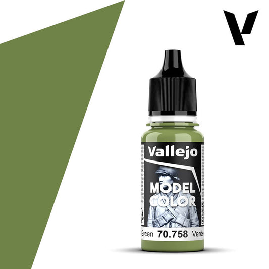 Vallejo 758 Model Colour Bright Green 18ml Acrylic Paint