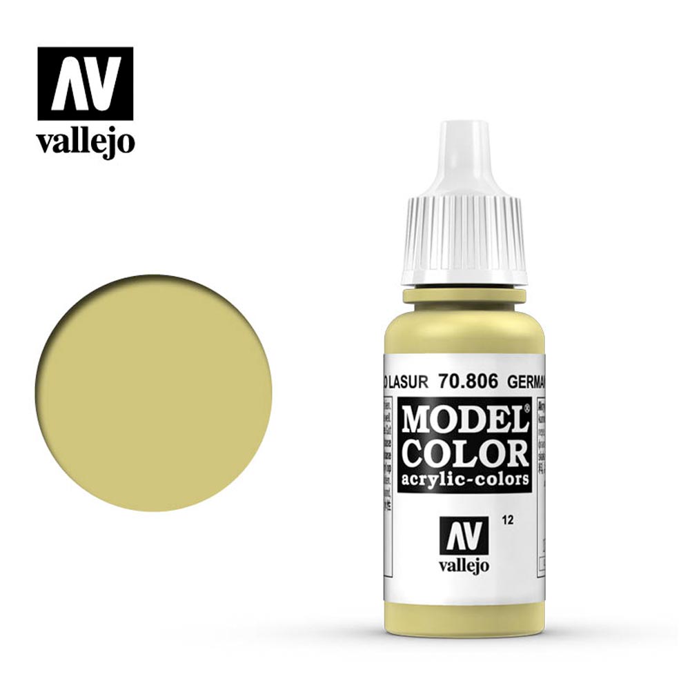 Vallejo 806 Model Colour German Yellow 18ml Paint Dropper Bottle