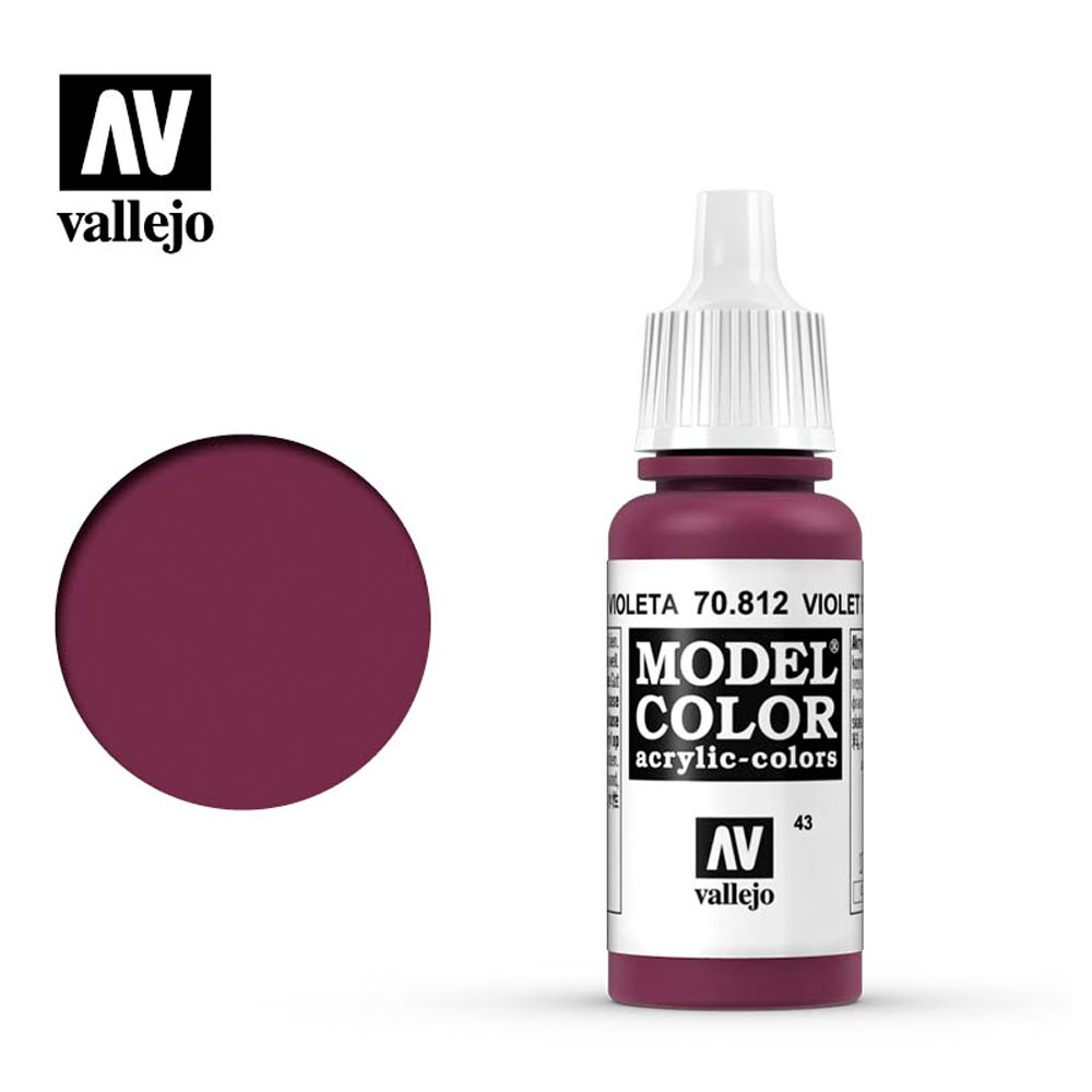 Vallejo 812 Model Colour Violet Red 18ml Paint Dropper Bottle