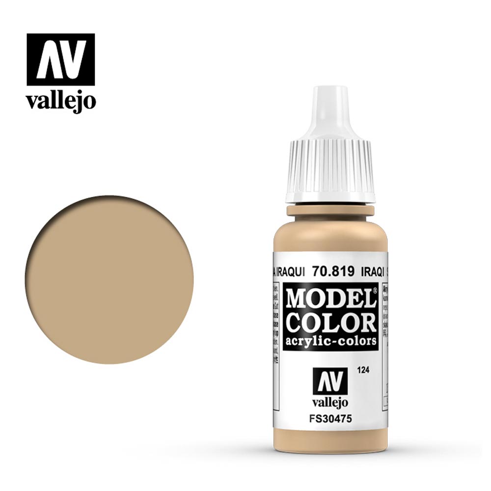 Vallejo 819 Model Colour Iraqi Sand 18ml Paint Dropper Bottle