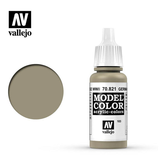 Vallejo 821 Model Colour German Camouflage Beige WWII 18ml Paint Dropper Bottle