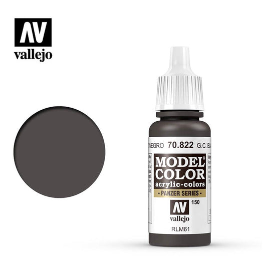 Vallejo 822 Model Colour German Camouflage Black Brown 18ml Paint Dropper Bottle