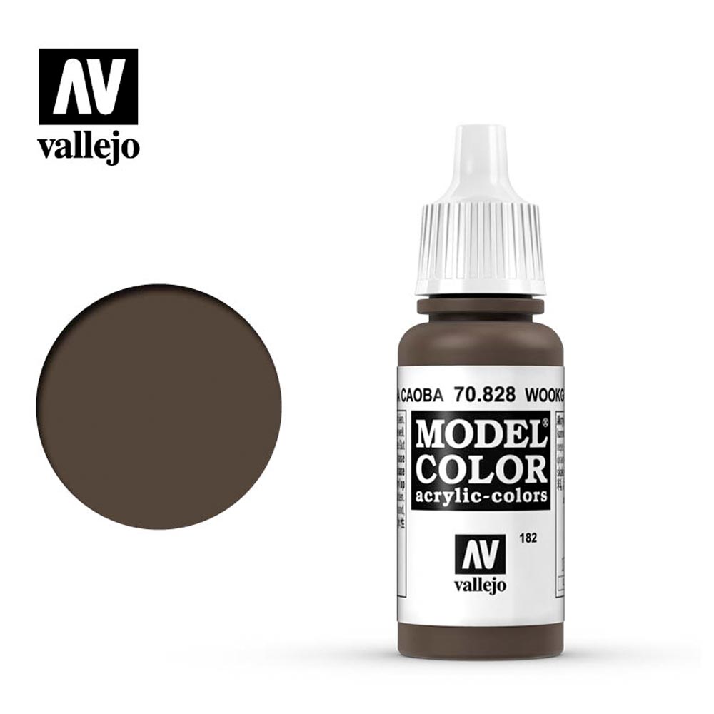 Vallejo 828 Model Colour Wood Grain 18ml Paint Dropper Bottle