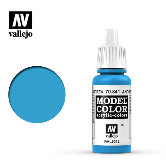Vallejo 841 Model Colour Andrea Blue 18ml Paint Dropper Bottle