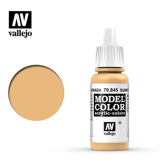 Vallejo 845 Model Colour Sunny Skin Tone 18ml Paint Dropper Bottle