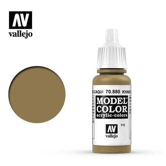 Vallejo 880 Model Colour Khaki Grey 18ml Paint Dropper Bottle