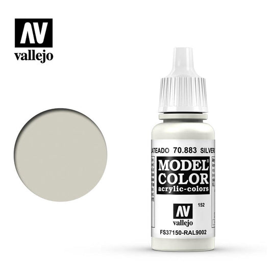 Vallejo 883 Model Colour Silver Grey 18ml Paint Dropper Bottle