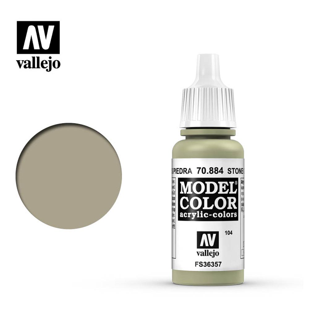 Vallejo 884 Model Colour Stone Grey 18ml Paint Dropper Bottle