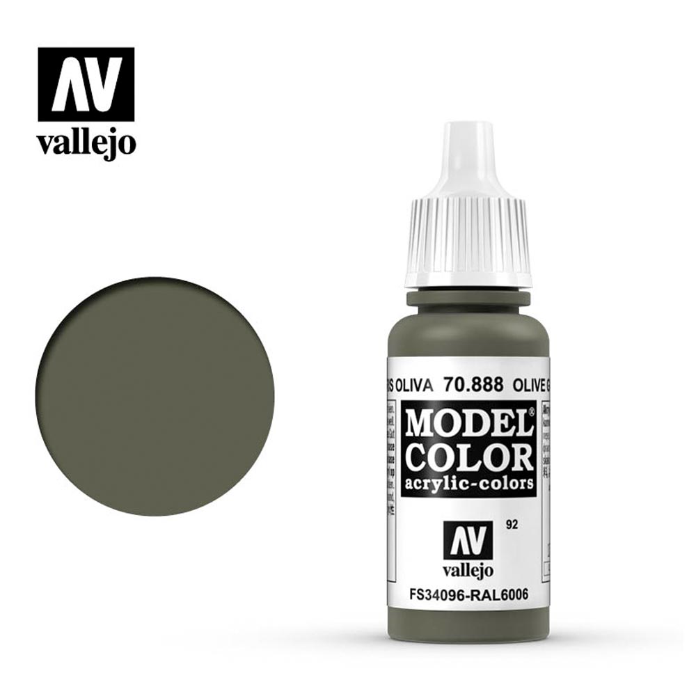 Vallejo 888 Model Colour Olive Grey 18ml Paint Dropper Bottle