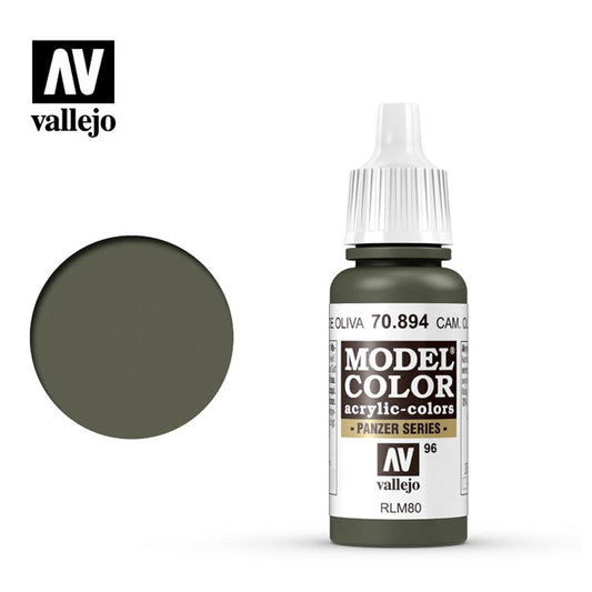 Vallejo 894 Model Colour Camouflage Olive Green 18ml Paint Dropper Bottle