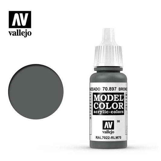 Vallejo 897 Model Colour Bronze Green 18ml Paint Dropper Bottle