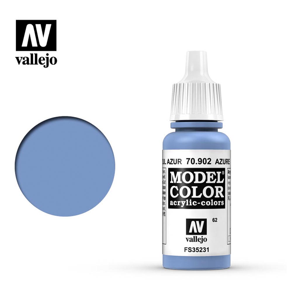 Vallejo 902 Model Colour Azure 18ml Paint Dropper Bottle