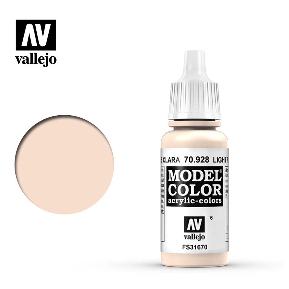 Vallejo 928 Model Colour Light Flesh 18ml Paint Dropper Bottle