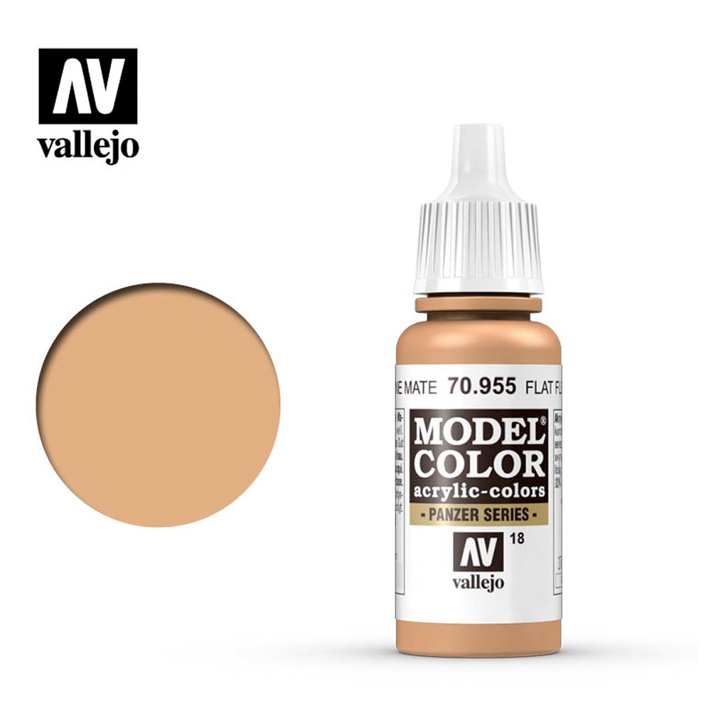 Vallejo 955 Model Colour Flat Flesh 18ml Paint Dropper Bottle
