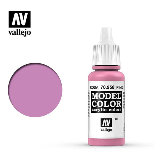 Vallejo 958 Model Colour Pink 18ml Paint Dropper Bottle