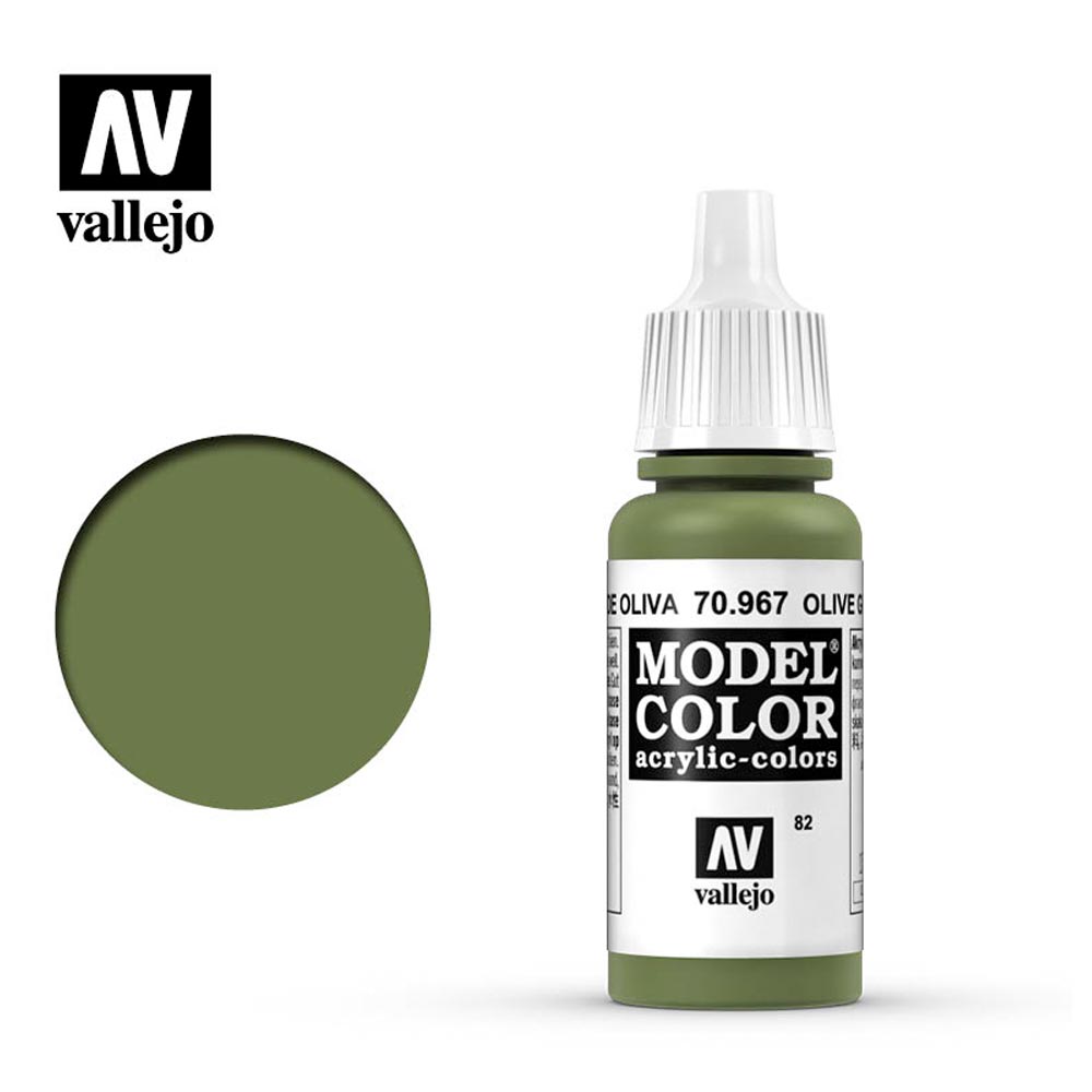 Vallejo 967 Model Colour Olive Green 18ml Paint Dropper Bottle