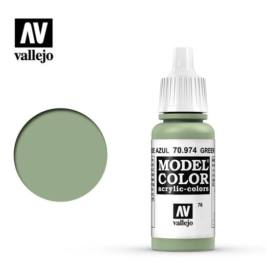 Vallejo 974 Model Colour Green Sky 18ml Paint Dropper Bottle