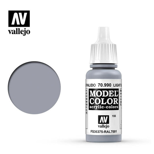 Vallejo 990 Model Colour Light Grey 18ml Paint Dropper Bottle