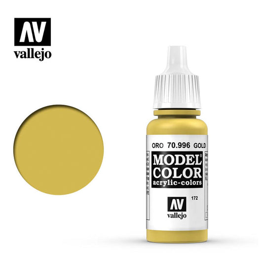 Vallejo 996 Model Colour Gold 18ml Paint Dropper Bottle