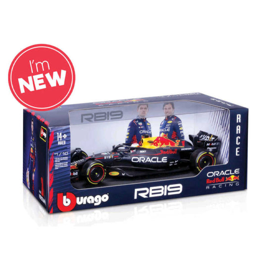 Bburago F1 Red Bull Racing RB19 #1 Max Verstappen w/Helmet 2023 1:18 Model