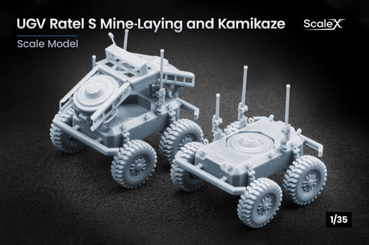 ScaleX UGV Ratel S Mine Laying and Kamikaze 2x 1:35 3D Printed Model Kit