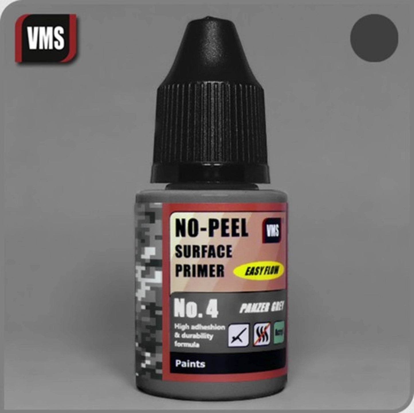 VMS No-Peel Primer No.4 Panzer Grey 30ml PR04s