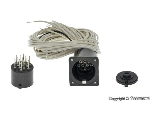 Viessmann 4651 13 Pin Cylinder Plug with Connection Cables HO Gauge